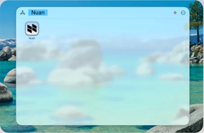 Nuan open on macOS for the first time.